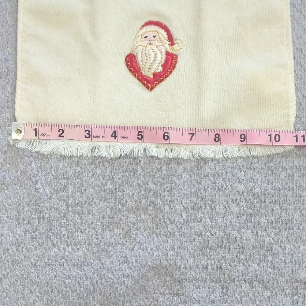Towel Set Christmas Santa Embroidered